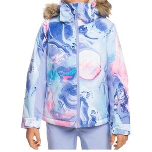 Roxy American Pie ski snow winter jacket EUC size 10 (M) detachable hood